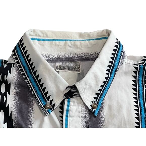 Vintage 90s EXPRESS RIDERS Shirt Rodeo Cowboy Western Southwestern Men's XL - Picture 3 of 6
